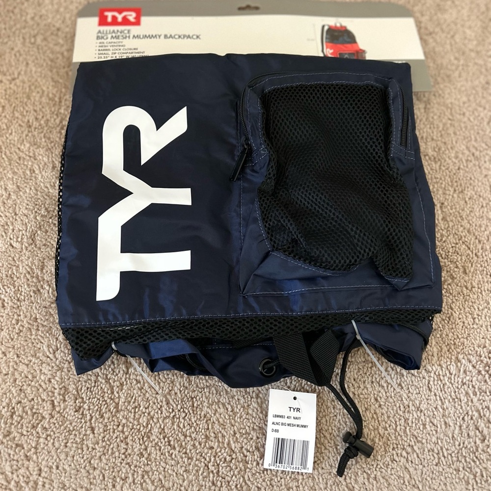 TYR Navy and Black Backpack
